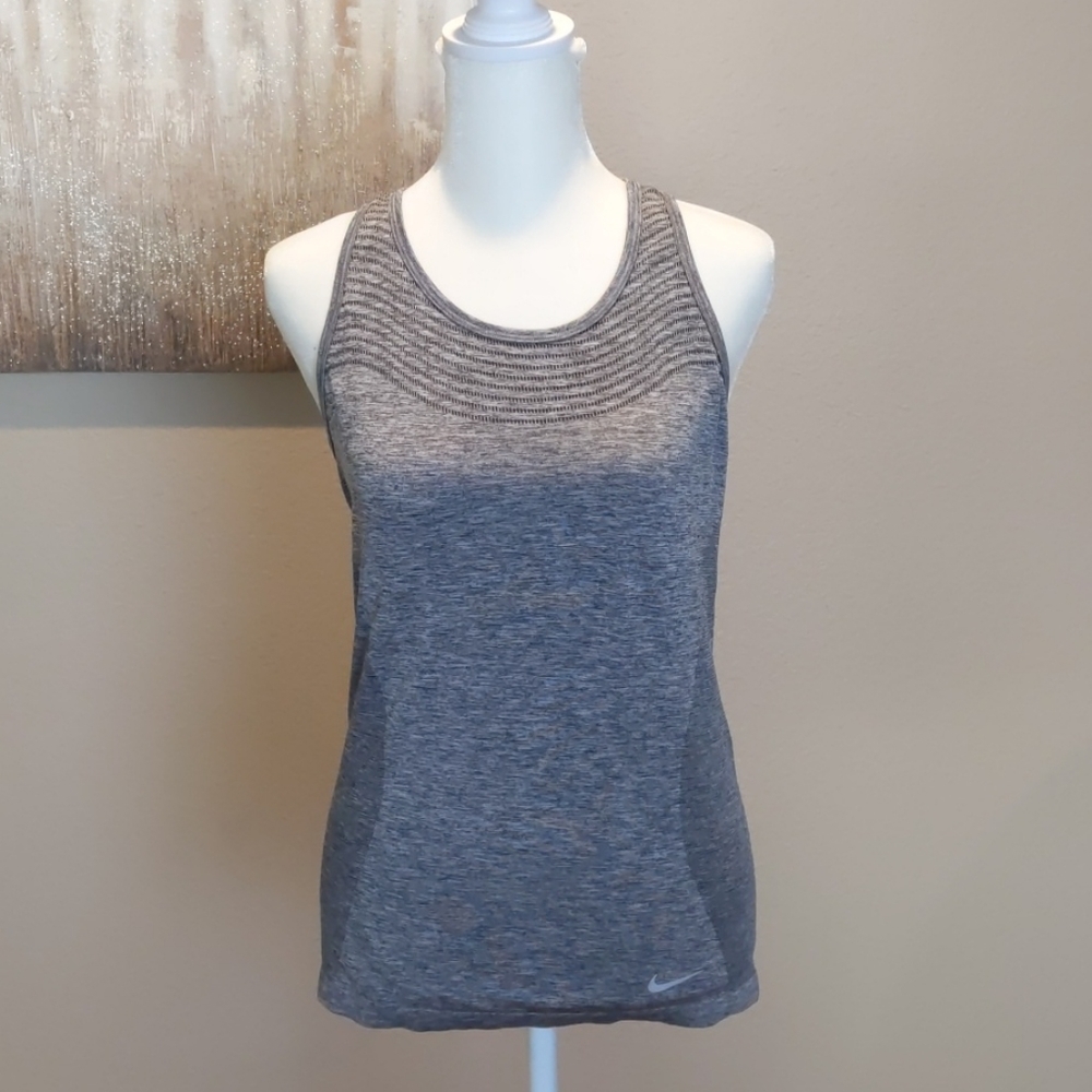 Nike Gray racer back dry fit workout shirt